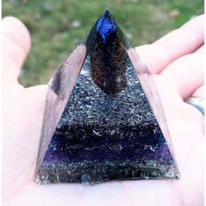 Oxidized Crystal Quarts And Steel Shavings Orgonite For Energy And Healing
